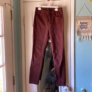 Supplies by Union Bay Burgundy High Rise Skinny Pants size 4 stretch